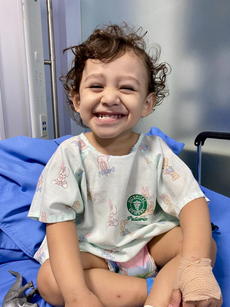 A young patient at a hospital